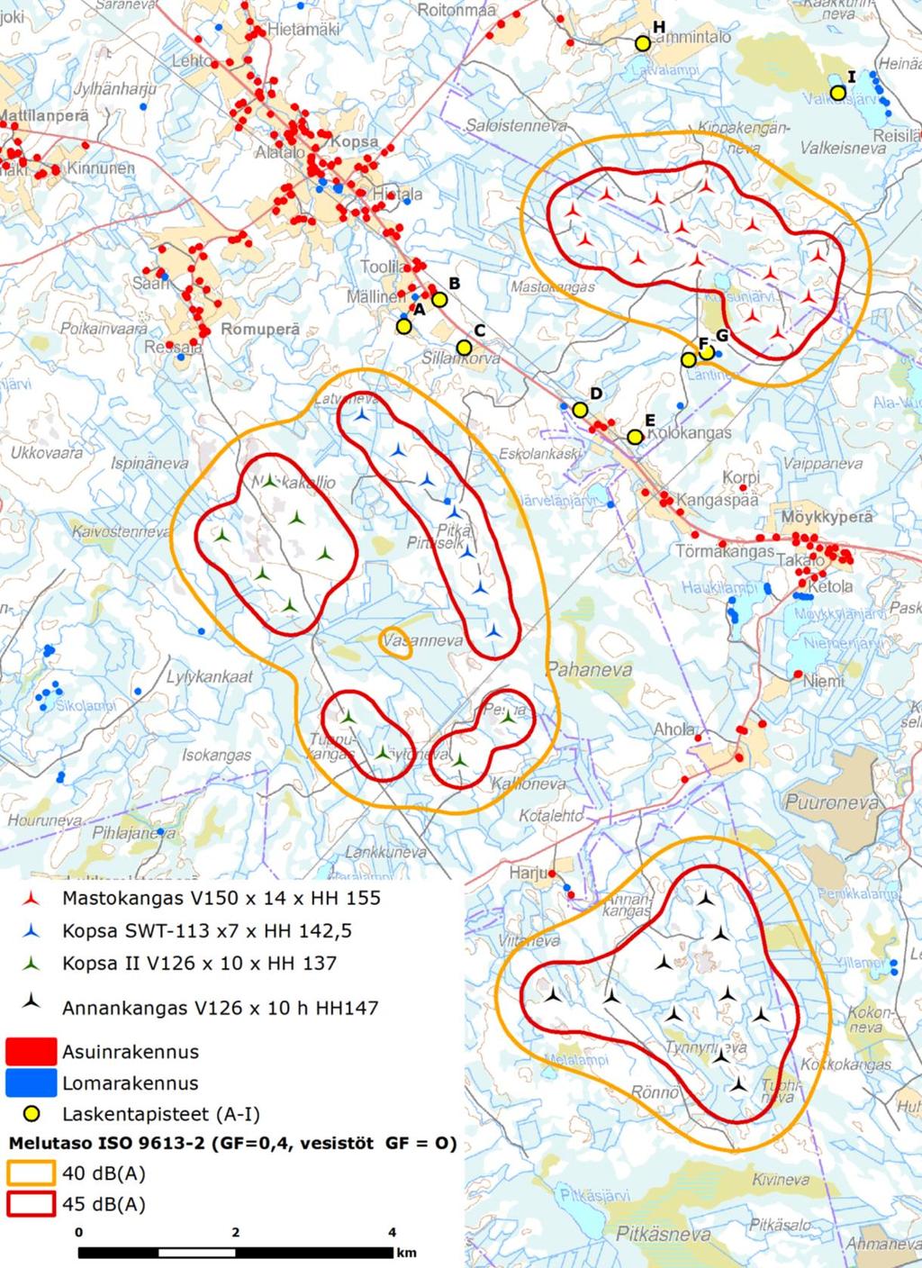 FCG SUUNNITTELU JA TEKNIIKKA OY Melu- ja varjostusmallinnukset, V150 16 (28) 30.7.2018 Kuva 3.