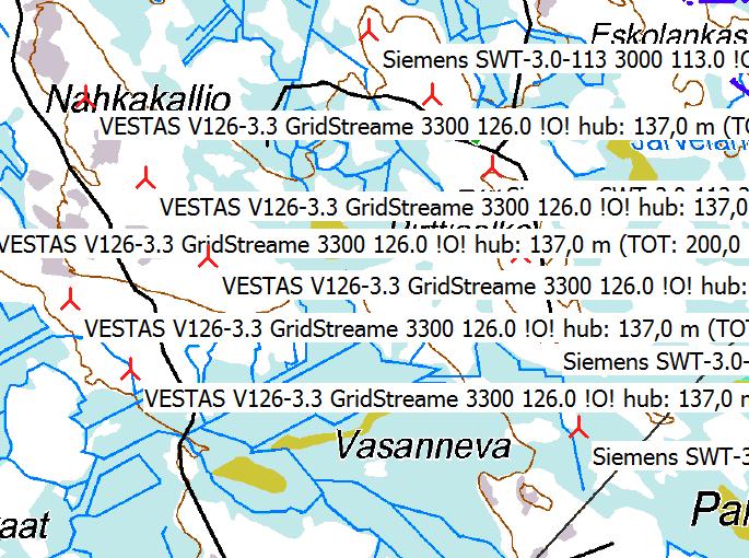 Project: Mastokangas_korotus Description: Raahen tuulivoimapuistot SHADOW - Main Result Calculation: Mastokangas V150x 14 x HH155_Kopsa_KopsaII_Annankangas_20180730 Assumptions for shadow