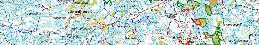 1 2 3 4 km Map: Maastokartta, Print scale 1:100 000, Map
