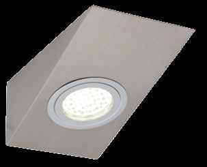 LED-kalustevalaisimet LAPETEK led45-mini Kaapin takareunaan helposti sijoitettava valaisin, jossa valaisin on suunnattu niin, että se valaisee hyvin koko työpöytätason.