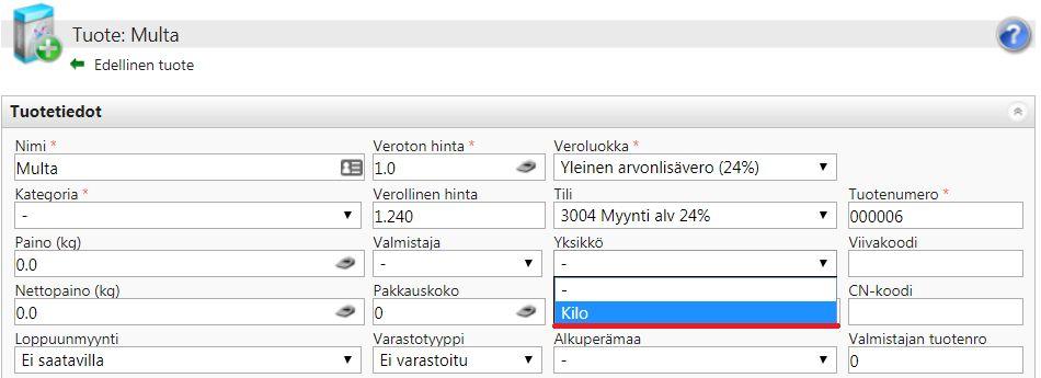 Seuraavaksi tulee kirjautua ulos järjestelmästä sillä tuoteyksiköt aktivoituvat sisäänkirjautumisen