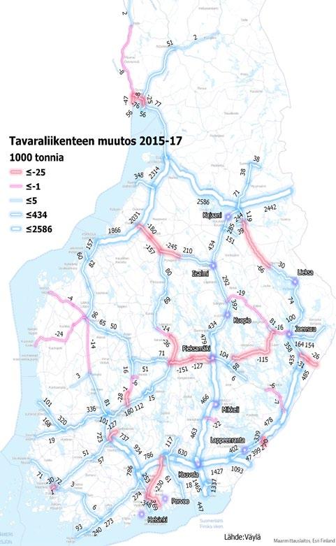 vuosina 2015-2017 (Lähde: Väylävirasto) Kuva