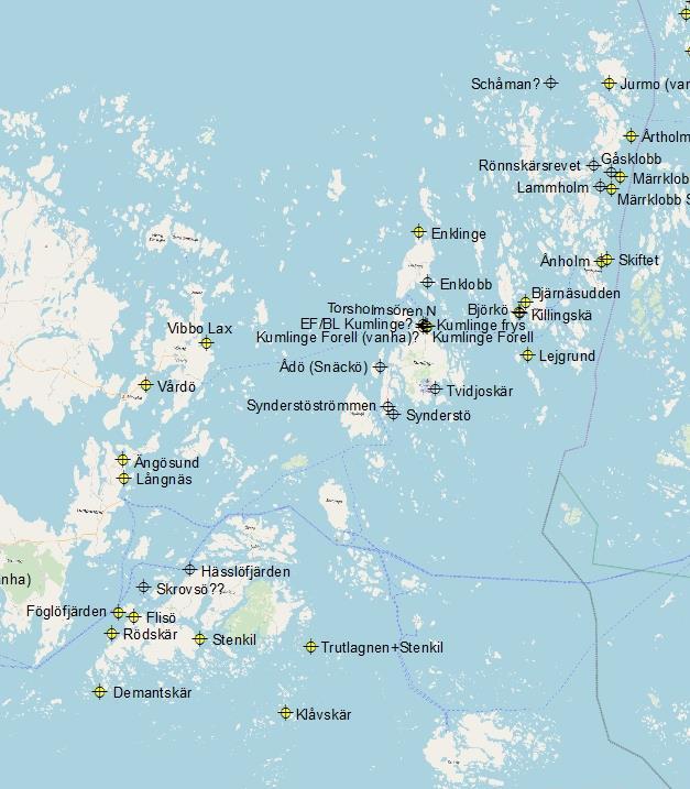 Ahvenanmaan kalankasvatuslaitokset ja seurantapisteet No Nykyiset kasvatuspaikat Tuotanto (kg) Avoimuusindeksii 1 ÅF Ängösund 125165 3 2 BL Ånholm (Brunnsöfjärden) 119000 4 3 Fli Flisö (/Rönnas)