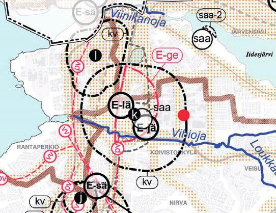 Kohde Maankäyttökartalla 1 alueeseen kohdistuu palvelujen ja työpaikkojen sekoittunut alue sekä