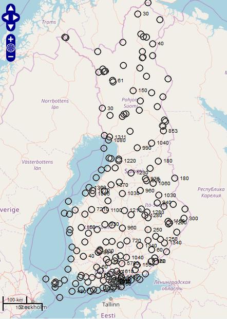 Ceilometrit Suomessa Pilvenkorkeusmittareita eli ceilometrejä on Suomessa noin 100 kpl