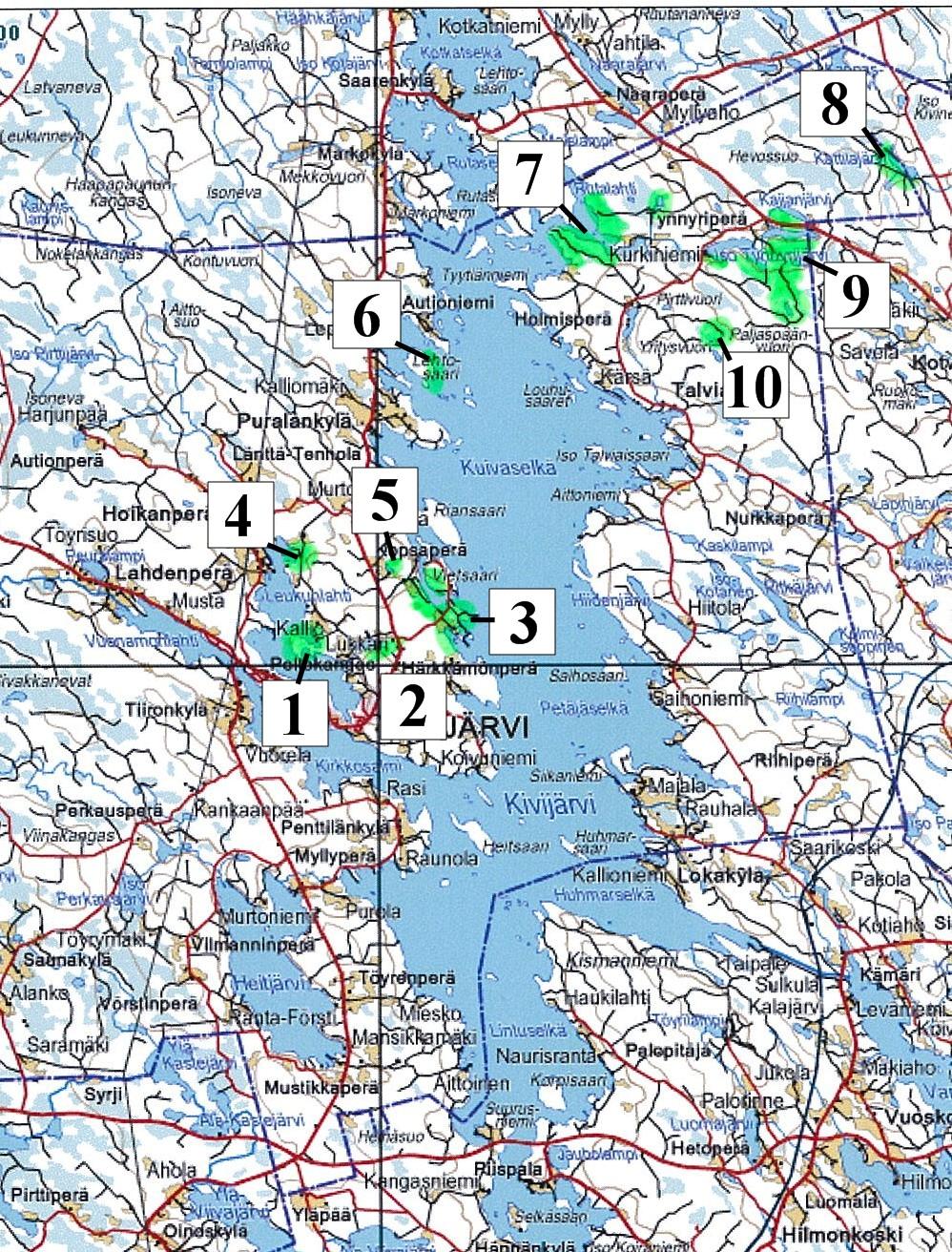 5 3. Kivijärven kunta (kartta 1) Kartta 1.