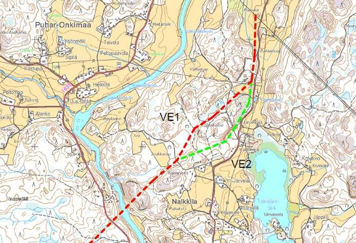 Esisuunnittelu Esisuunnittelun tavoitteena on tutkittavan reitin löytäminen ja tutkimuksen mahdollistavien lupien hakeminen Reittivaihtoehtojen