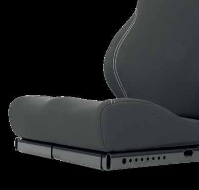 VAS Helppo sovittaa Uusi VAS (lyhenne sanoista Variable Adaptable Seat eli muuntuvasti sovitettava istuin) voidaan säätää senttimetrin
