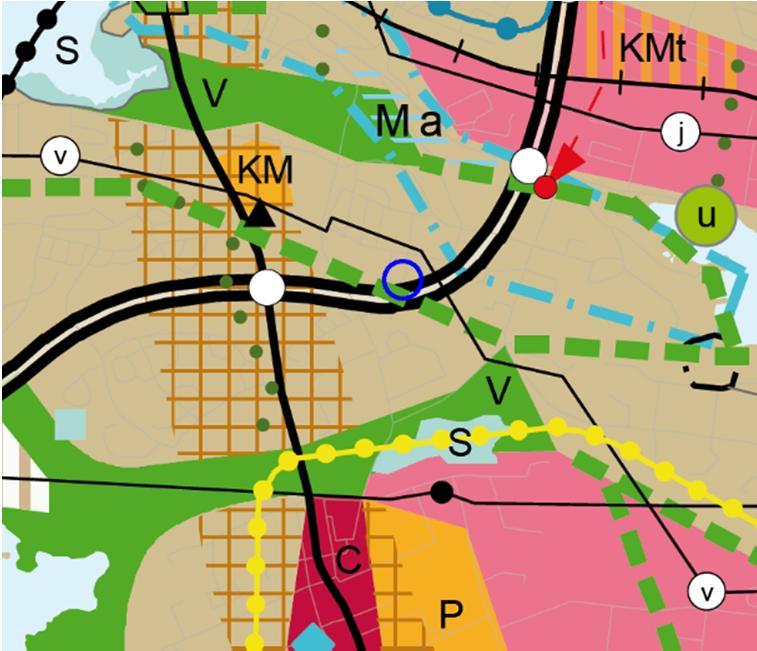 4 Ote maakuntakaavasta. Kaavamuutosalue osoitettu sinisellä 2.2.2 Tampereen kantakaupungin yleiskaava Tampereen kantakaupungin 12.