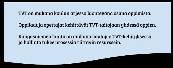 3 2 Visio 3 Tvt-suunnitelman toteuttaminen oppilaitoksissa Tieto- ja viestintätekniikan suunnitelmallinen käyttäminen opetuksen luontevana osana vaatii, että sivistystoimen johdolta (sivistys- ja
