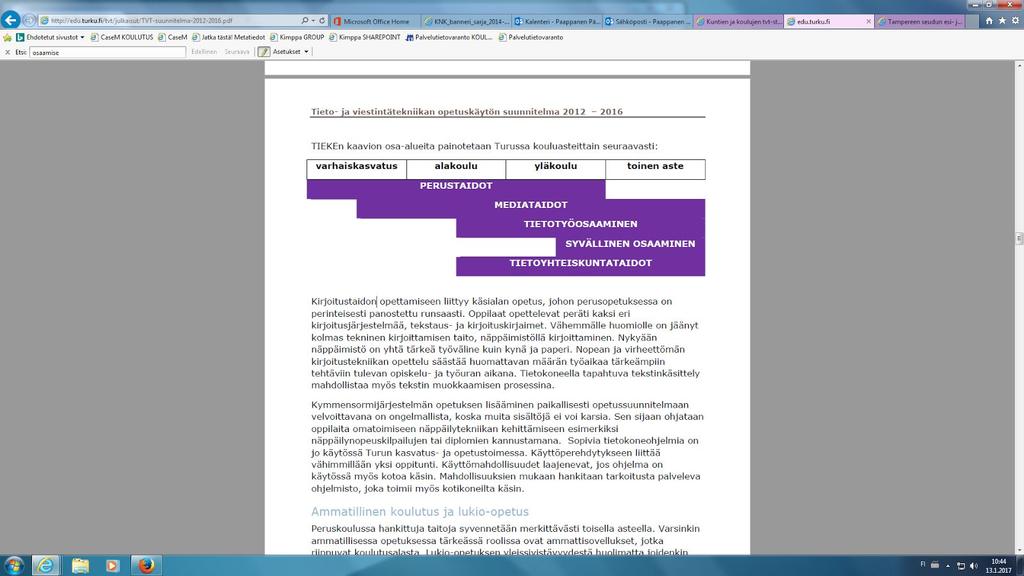8 - Yhteisölliset verkkotuotantovälineet (sosiaalinen media) ja/tai oppimisalustan (Peda.net, Google Classroom tms.