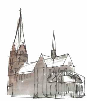 4 vi går i kyrkan Ibland deltar vi i möten i kyrkan med våra föräldrar. Där brukar det vara mycket folk och man sjunger många sånger. En präst brukar hålla ett långt tal.