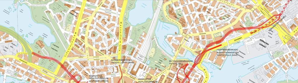 linjaus jossa pitkä päätunneli Kuva 3.