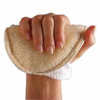 Kämmensuoja Pehmeä suoja, joka suojaa kämmentä sormikontraktuurissa. Kämmenen ja sormien väliin voi laittaa rullan, jos halutaan lisää ekstensiota.