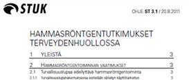 säteilylain 40 :ssä ja laadunvarmistusohjelmasta STM:n asetuksen 423/2000 18 :ssä.