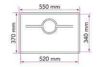 370mm, sopii 60cm leveään