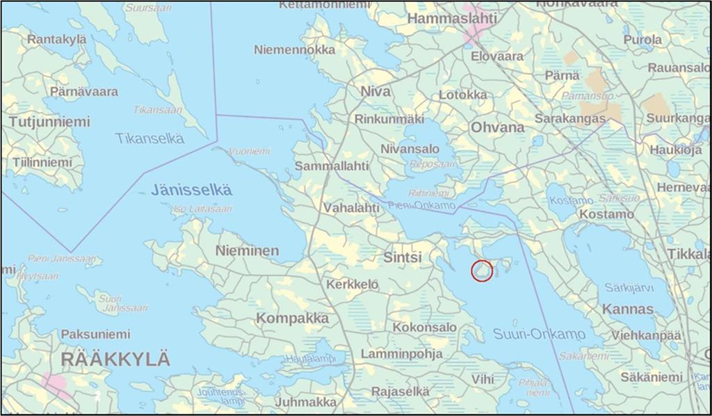 1 Perus- ja tunnistetiedot 1.1 Kaavan nimi 1.2 Alueen sijainti Oinaanniemen ranta-asemakaavan muutos.