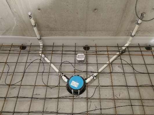 Vigilanin anturi odottamassa valua Vigilan anturi Lattiavalun rakenne BIM tietomalli ja Ramboll Circle Sekä Metropolian Myyrmäen