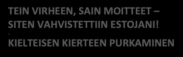 MITEN VÄLTÄT LOUKKAANTUMASTA? Loukkaantuminen ei ole kiellettyä. Vaatimus (kontrolli) ettet saisi loukkaantua tekee sinusta haavoittuvan. Muista: Sinulla on vapaus (vastuu) tuntea mitä tunnet.