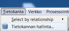 17 (25) QGIS työvaiheet: 1. Avataan Tietokanta Tietokannan hallinta 2. Luodaan uusi yhteys Geopackage-tiedostoon ja valitaan MV_Hämeenkyrö.gpkg 3.