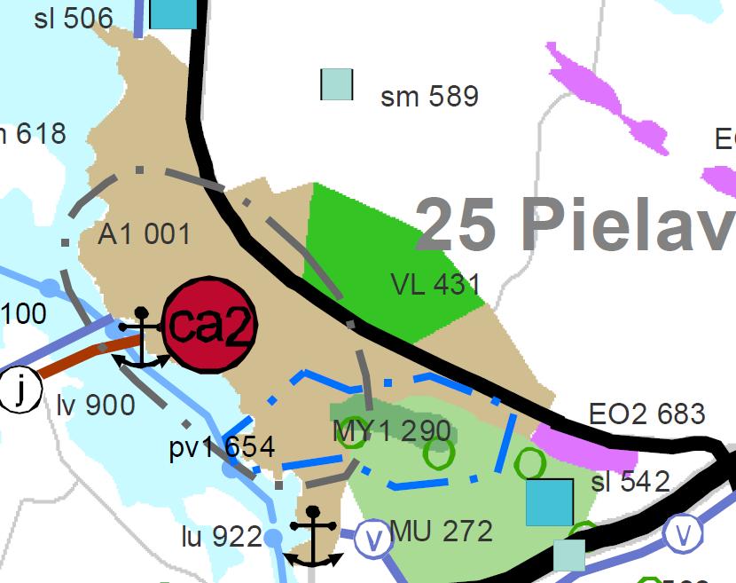 3 (8) Kuva 2. Ote Pohjois-Savon maakuntakaavojen yhdistelmäkartasta.