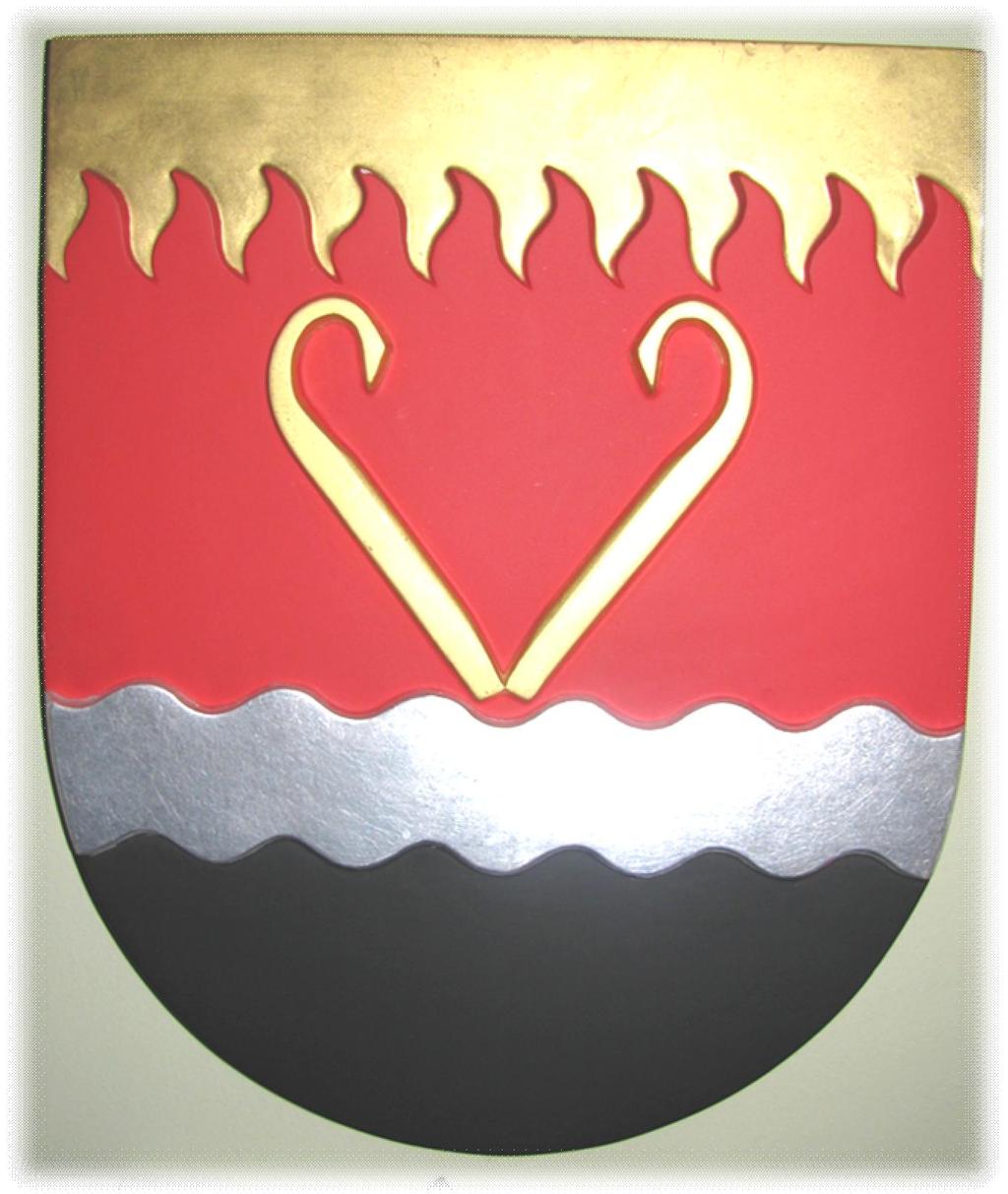 -- Valtter Pekin v. 1986 suunnittelema Valkjärven vaakuna: lähtökohtina Valkjärven lähihistoria, luonto ja elinkeinot.