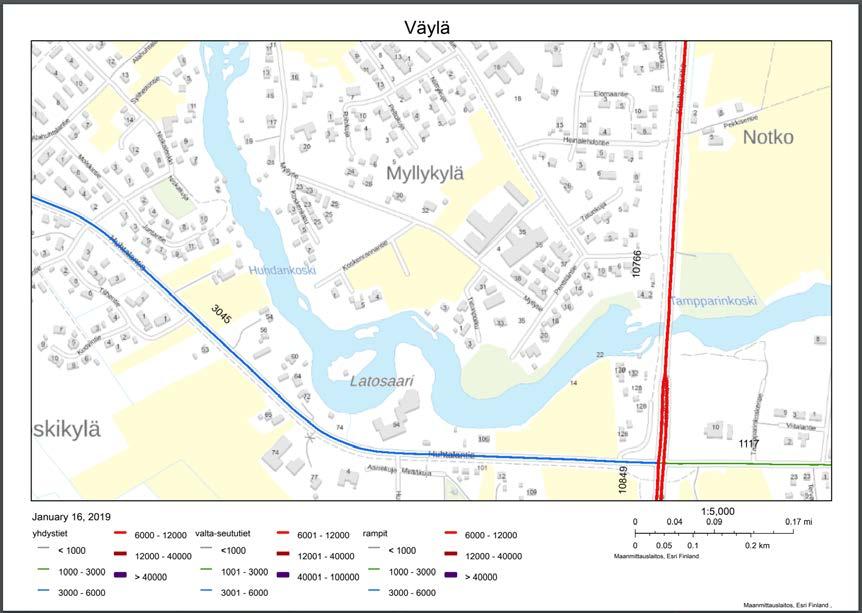 7 Liikenne Kaava-alue sijoittuu Huhtalantien varrelle.
