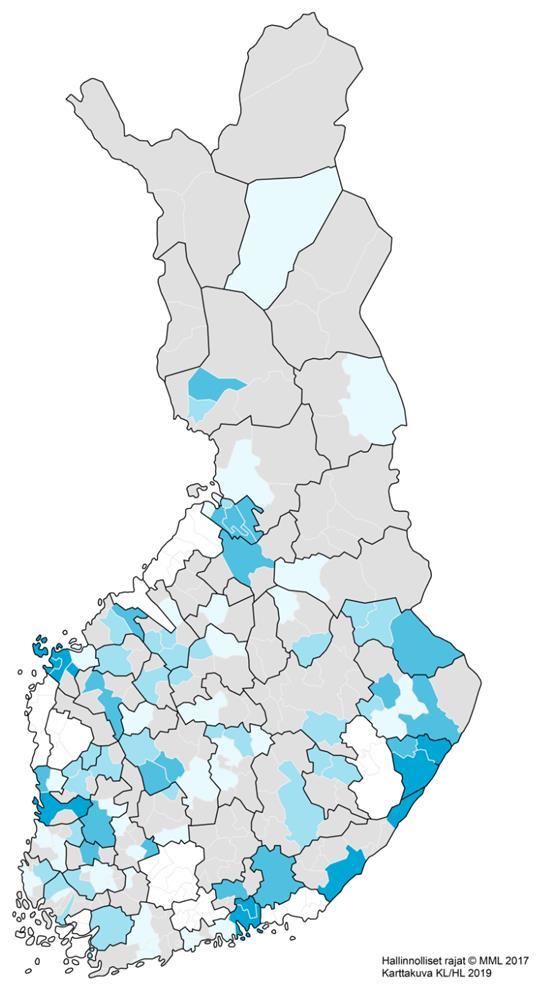 19 Kuva 2. Kysely Rauhoitettujen lajien aiheuttamat vahingot ja kuntien maaseututoimen työmäärä (ei julkaistu), Suomen Kuntaliitto, 2019 4.