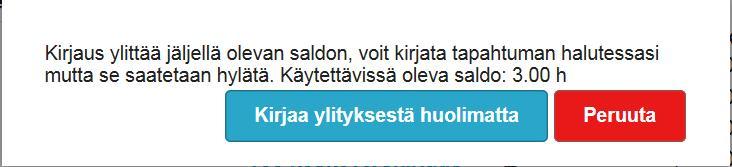 Veloitettava yksiköiden määrä lasketaan antamiesi alku- ja lopetuspäivämäärien ja kellonaikojen perusteella, mutta voit tarvittaessa muuttaa veloitettavien yksiköiden määrää.