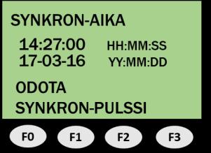 Kun kellonaika on oikein jälkeen paina, jolla pääset asettamaan päivämäärän samalla tavalla kuin kellonajan. Päivämäärä annetaan mudossa vv.kk.pp. (esim. 12.3.2017 syötetään seuraavasti: 17-03-12).