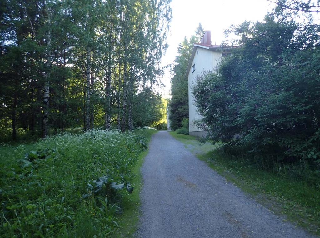 FCG SUUNNITTELU JA TEKNIIKKA OY Raportti 6 (8) Kuva 3. Kaava-alueen länsiosassa olevien rakennusten lähiympäristössä on suojaisaa puustoa. 4.