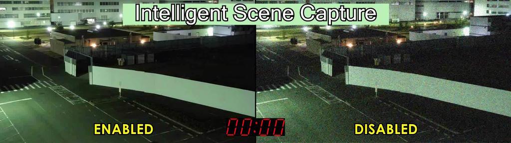 Intelligent Scene Capture The best picture quality 24/7 With Intelligent Scene Capture Without