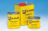 ERIKOISOHENNE K-FLEX -LIIMOILLE Ennen eristettävien pintojen peittämistä on suositeltavaa puhdistaa ne erityisillä K-FLEX -ohenteilla, jotka sopivat koostumuksensa ansiosta käytettäväksi K