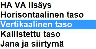 Horisontaalinen taso: 1 piste Kallistetulle tasolle: 3+ pistettä