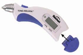 Käyttöohjeet (jatkoa) Pariston asennus ja vaihto Tono-Pen AVIA -tonometrin mukana toimitetaan Tono-Pen AVIA POWERCEL -paristo, joka on asennettava ennen laitteen käyttöä.