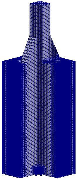 Finer mesh has refinement also on the tube surface near the walls. Total amount of elements are 328 000 in coarse mesh and 2 374 000 in fine mesh.
