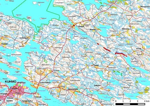 3 1. Perustiedot Inventointialue: Kuhmon Luulajanjoen kunnostusalue sijaitsee Kuhmon keskustasta noin 12,5 km koilliseen 16,7 km itäkoilliseen.