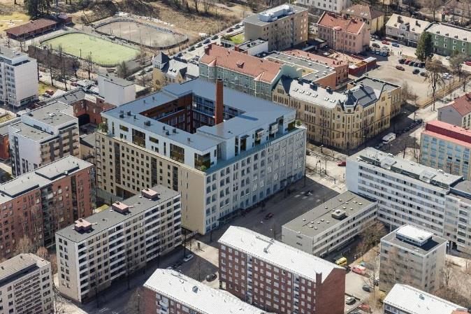 Esimerkiksi kerrostalot, joiden katolle sijoittuu pien- tai rivitalomaisia asuntoja.