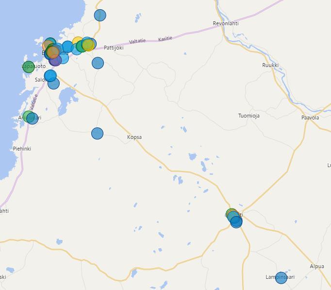 Rakennusten kustannukset ( poistoton / m2 / kk) Optimiorganisaatio Rakennetun ympäristön lautakunta - tilahallinta Oheisessa kartassa on kuvattu n kaupungin palveluverkkoa.