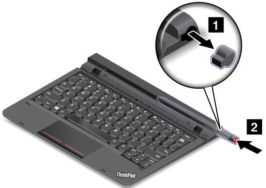 ThinkPad Helix Ultrabook Keyboard -näppäimistöä ei voi käyttää tässä tilassa.