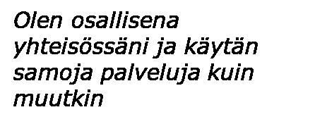 Inkluusio Voin kertoa, mitkä asiat ovat minulle tärkeitä