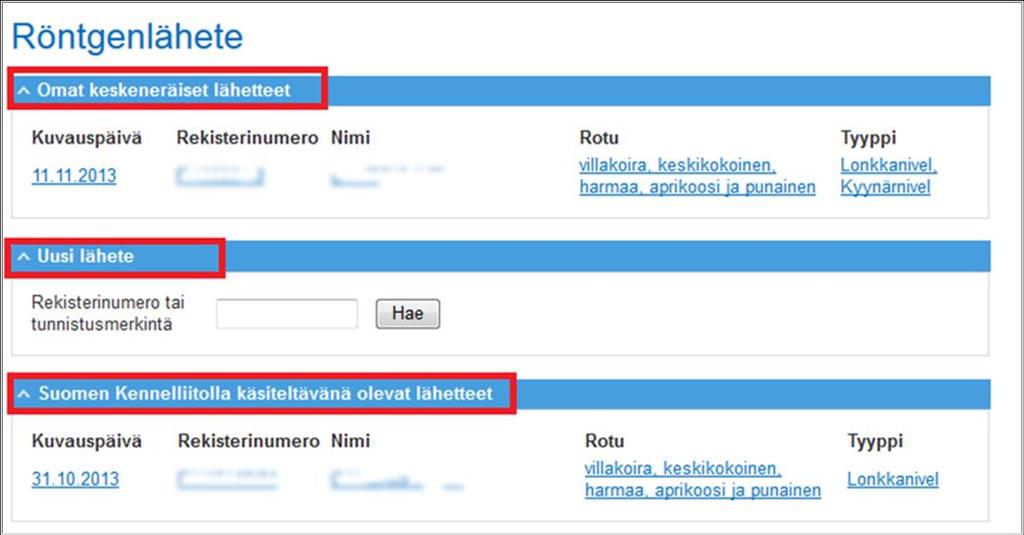 Kun kuvista on annettu virallinen lausunto, poistuu lähete tältä listalta.