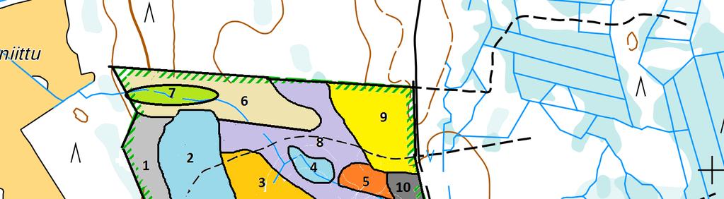 3 Kuva 2 Metsolan luontotyypit (Heini Lies-Niittymäen 2005 laatiman selvityksen pohjalta) Kuvio 1 Kuusivaltainen, lehtomainen kangas Kuvio 2 Kuusivaltainen, boreaalinen luonnonmetsä Kuvio 3