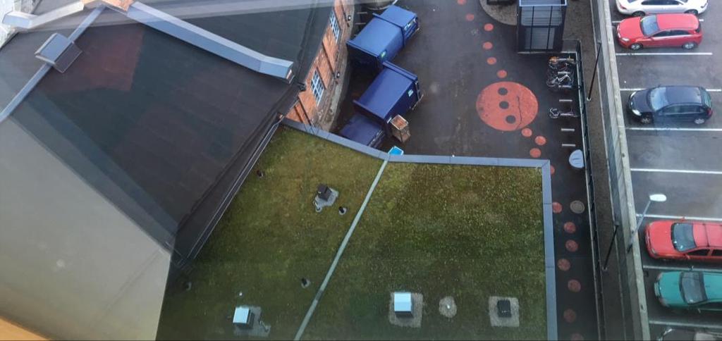 SOKOS HOTEL TORNIN VIHERKATTO Sokos Hotel Tornin matalassa osassa on kaksi erillistä viherkattoa.