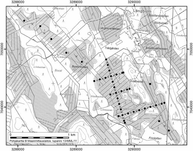 Uudessakaarlepyyssä tutkitut suot ja niiden turvevarat Osa 2 88. Boxalmossen Boxalmossen (kl. 2321 04, x = 7049,6, y = 3288,9) sijaitsee noin 15 km Uudenkaarlepyyn keskustasta kaakkoon.