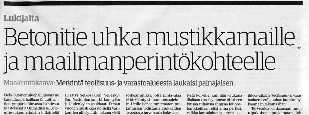 Etelä Suomen Sanomat 2017 06 22.