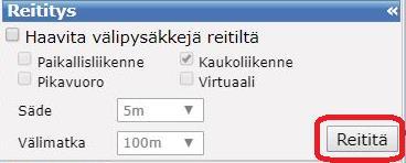 Ohje 13 (35) Paina Reititä -painiketta, jotta