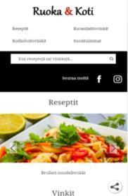 Ruoka & Koti erottuu edukseen reseptien ja vinkkien