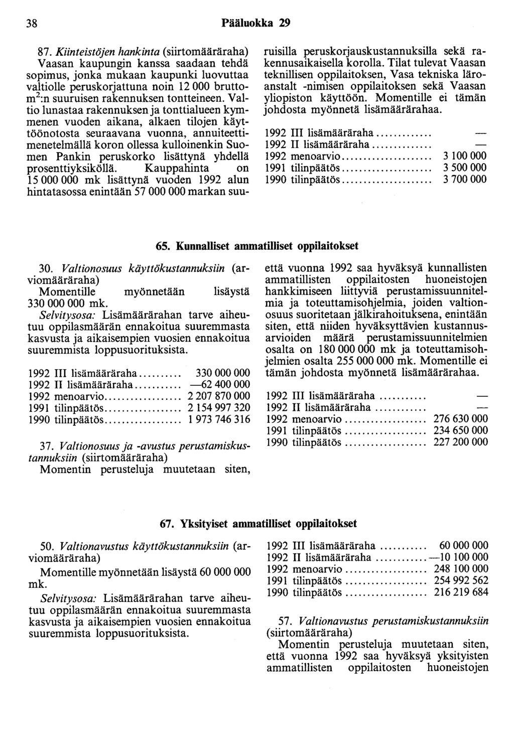 38 Pääluokka 29 87.