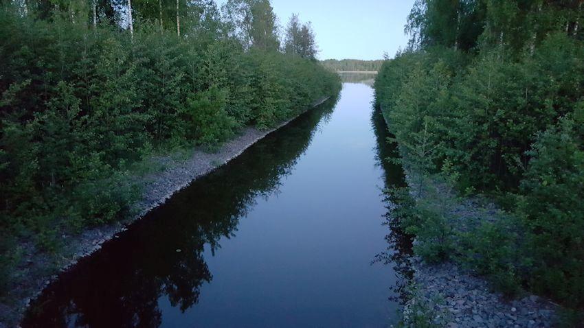 ), vain niemen kärjessä olevan pientaloalueen rannat on raivattu puhtaiksi ja ovat avoimia.